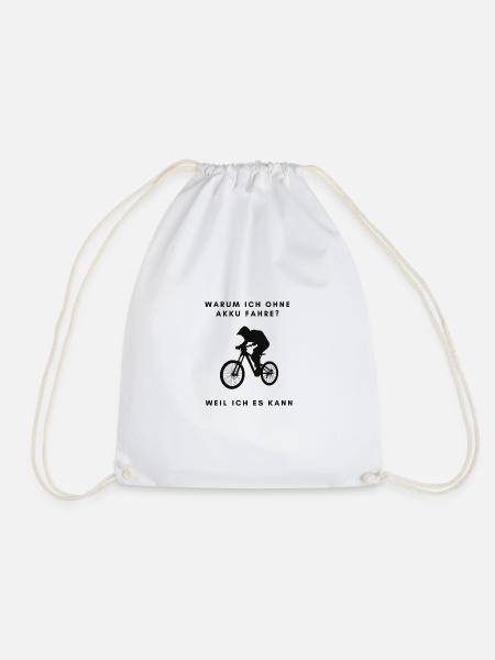 Warum ich ohne Akku fahre - Fahrrad - Rad - Turnbeutel - Weiß