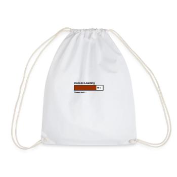 Progress bar is loaded poo - Drawstring Bag - white - Front