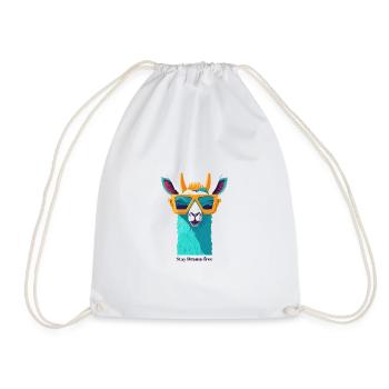 Révolte rétro des lamas - Sac de sport léger - blanc - Devant