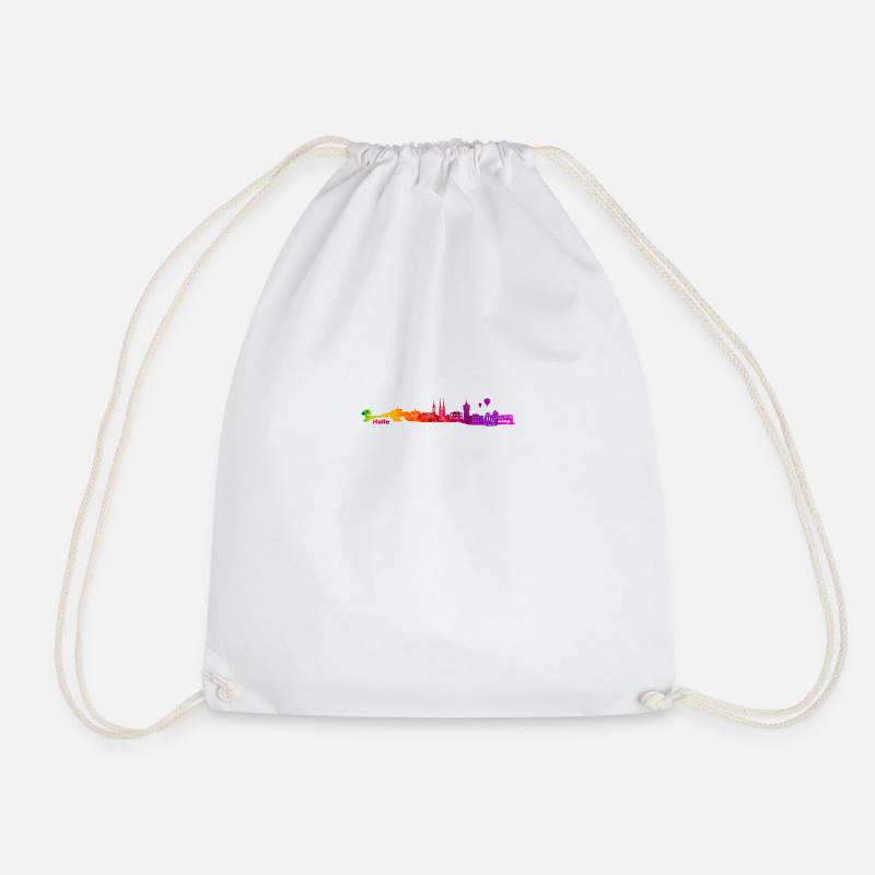 Halle Saale skyline - Drawstring Bag - white
