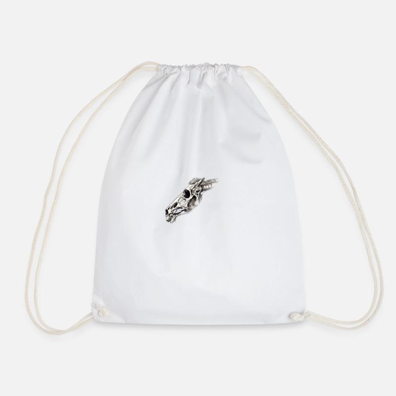 Crâne de cheval - Sac de sport léger - blanc