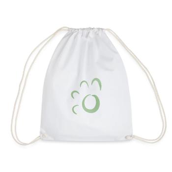 Green Sun Ring Abstract - Drawstring Bag - white - Front