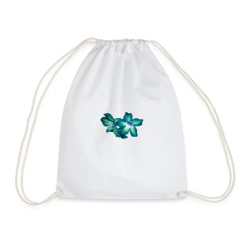 Fleurs, Lotus, laurier rose, vert, floral - Sac de sport léger - blanc - Devant