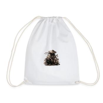 Shadow Ronin Samurai - Drawstring Bag - white - Front