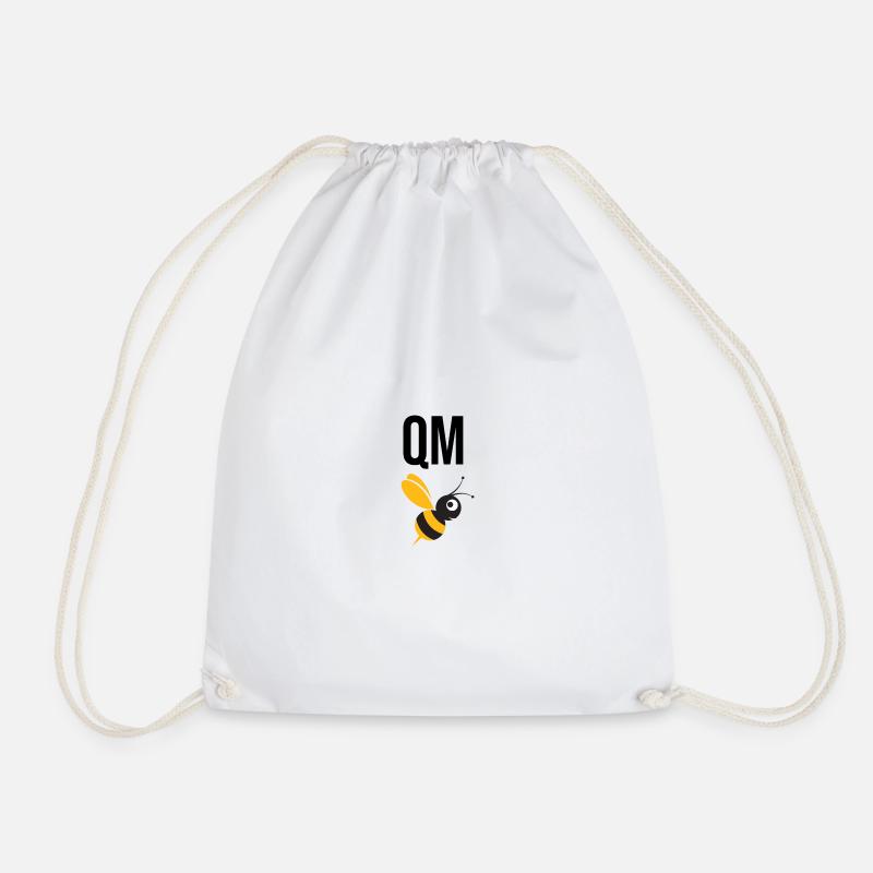 qm biene black - Turnbeutel - Weiß