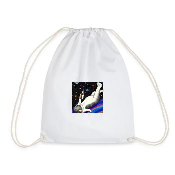 Chat ivre dans l’espace. - Sac de sport léger - blanc - Devant