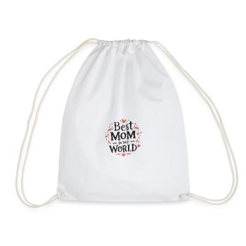 Meilleur design de figurine Mom World - Sac de sport léger - blanc - Devant
