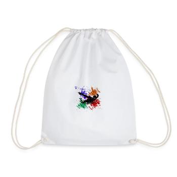 Nageur Éclats de Peinture Colorée - Sac de sport léger - blanc - Devant
