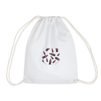 Idée cadeau cola poche de poitrine - Sac de sport léger - blanc - Devant