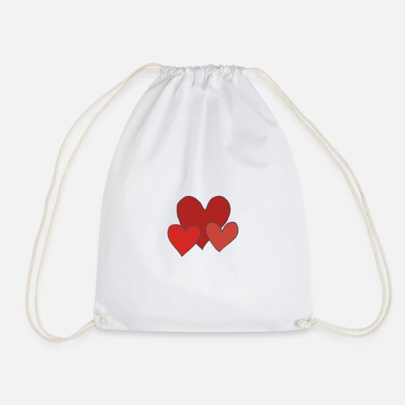 Trois cœurs - Sac de sport léger - blanc