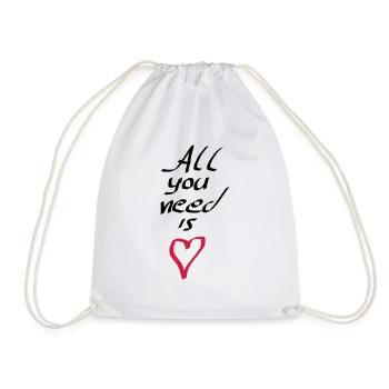 All u need is love - Sac de sport léger - blanc - Devant