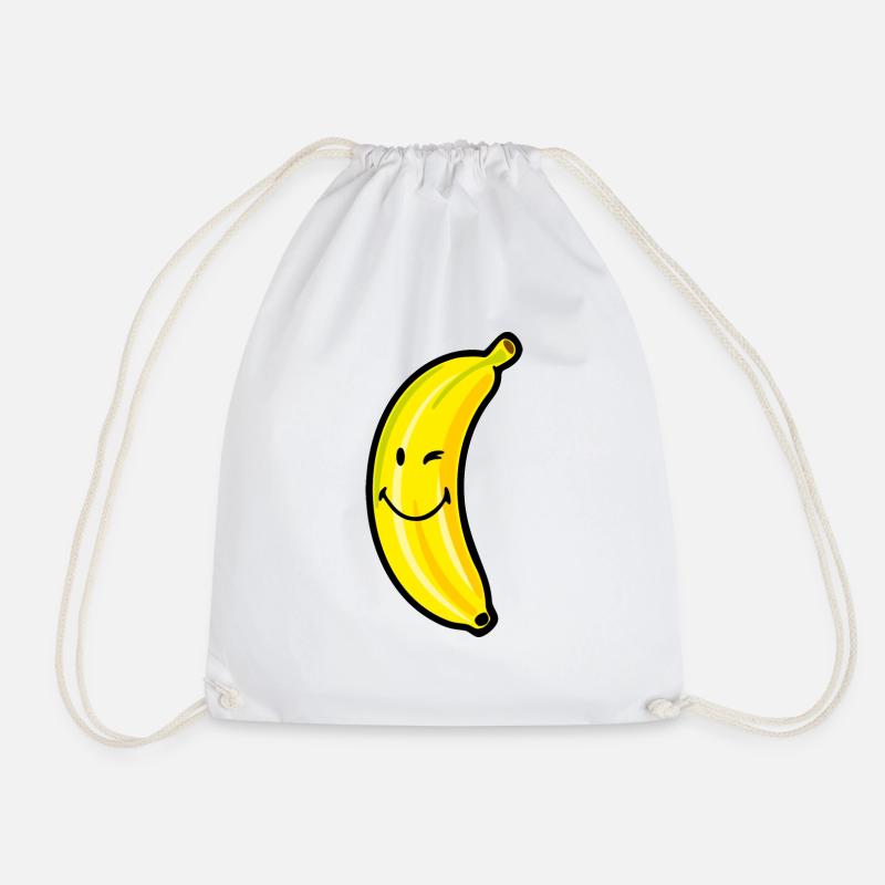 Smiley Banana - Turnbeutel - Weiß