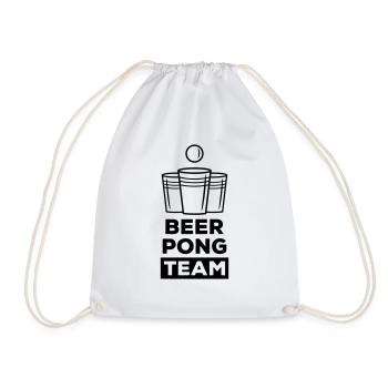 beer pong team - Turnbeutel - Weiß - Vorne