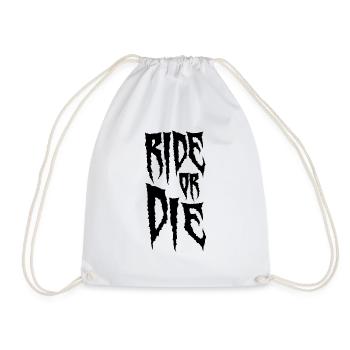 Ride or Die Fahrrad Geschenk Radfahrer Downhill - Turnbeutel - Weiß - Vorne