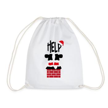 Père Noël - HELP - Sac de sport léger - blanc - Devant