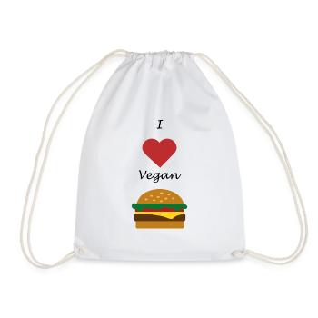 Burger - Drawstring Bag - white - Front