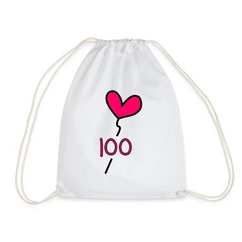 100 JAHRE. 100-jähriges Jubiläum. GEBURTSTAG 100 JAHRE. - Turnbeutel - Weiß - Vorne