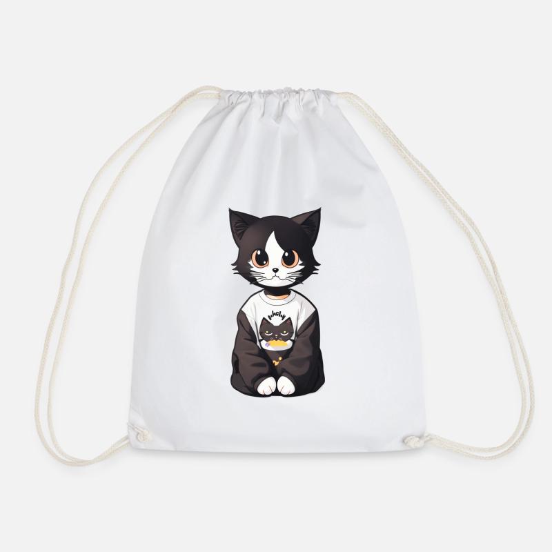 De Katwaii à Cute Kitten - Sac de sport léger - blanc