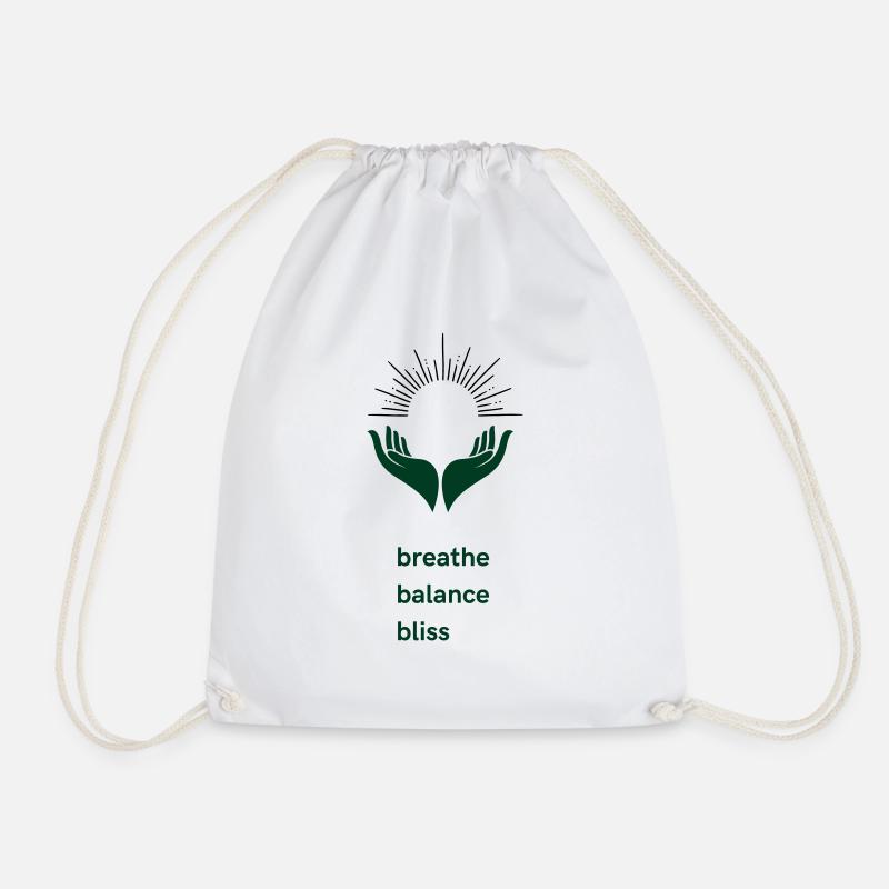 Balance & Bliss - Drawstring Bag - white