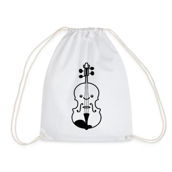 Style de dessin animé au violon - Sac de sport léger - blanc - Devant