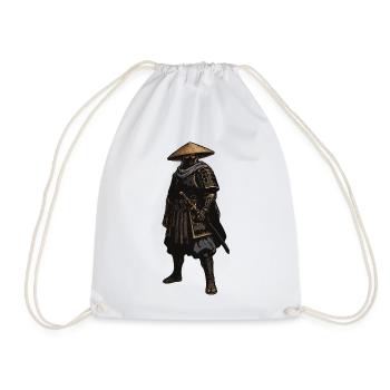 Samurai im Strohhut - Turnbeutel - Weiß - Vorne