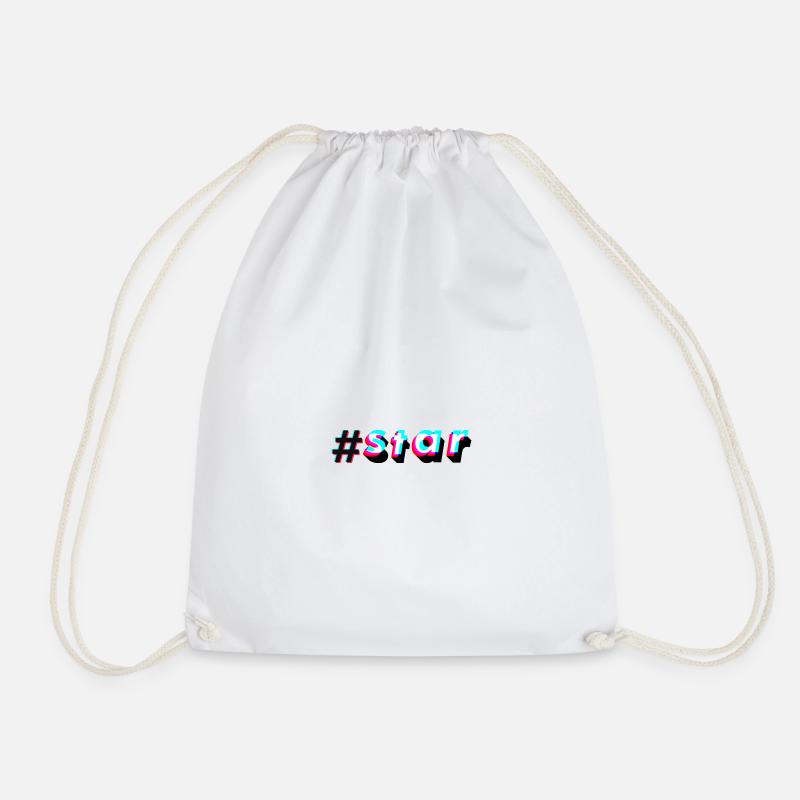 # Star - Drawstring Bag - white