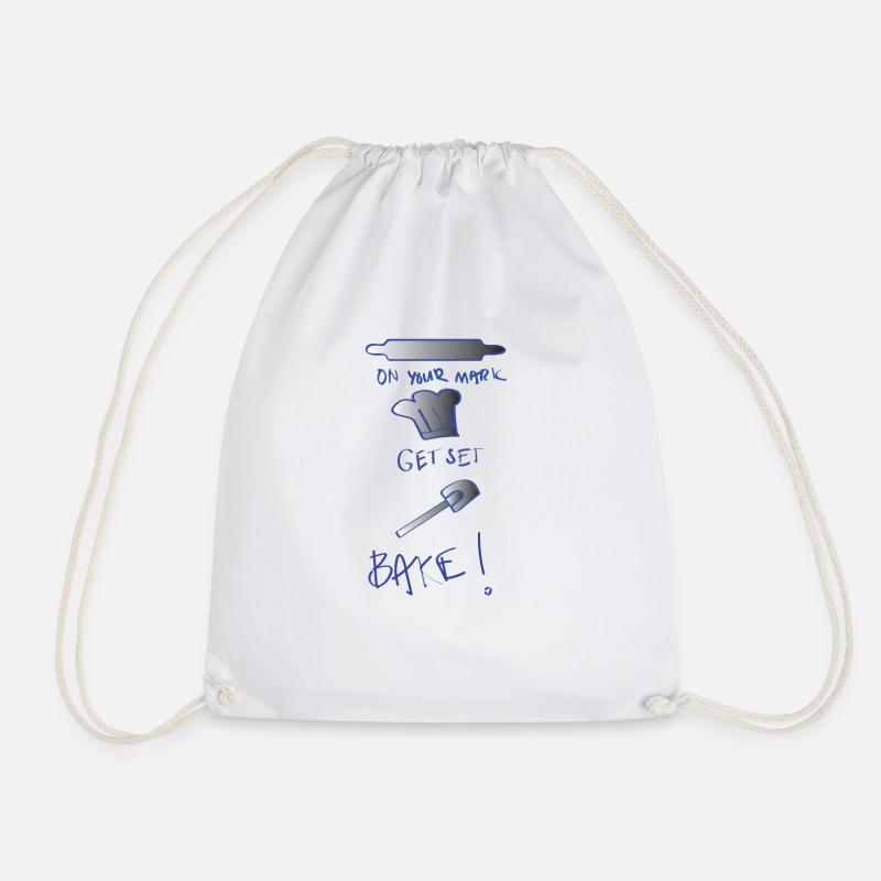 Cake cake decorator baker bakery pastry - Drawstring Bag - white