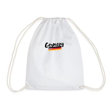 Germany flag – flag of Germany - Drawstring Bag - white - Front