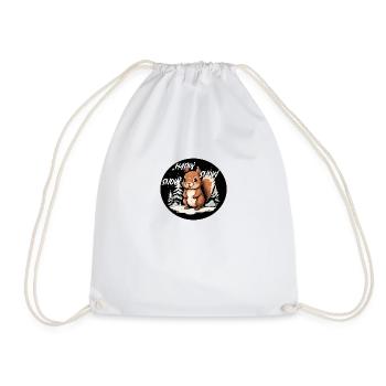 Écureuil des neiges heureux - Sac de sport léger - blanc - Devant