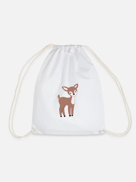 Süßes Rehkitz Bambi - Turnbeutel - Weiß