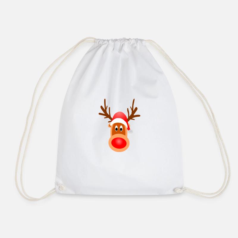 Reindeer comic - Drawstring Bag - white