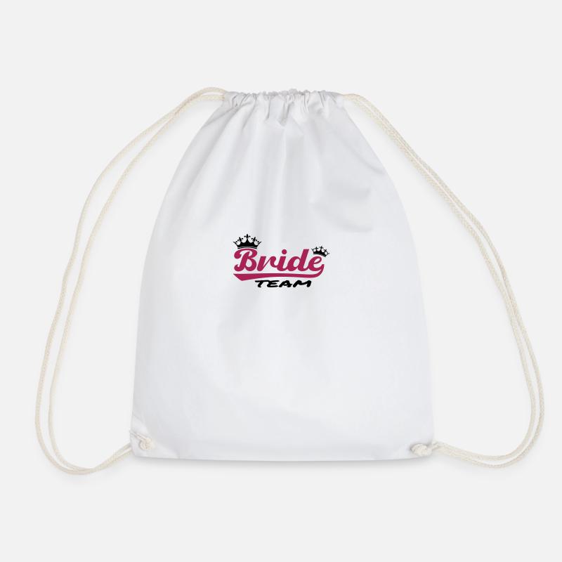Team Bride - Drawstring Bag - white