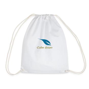 Calm down - Drawstring Bag - white - Front
