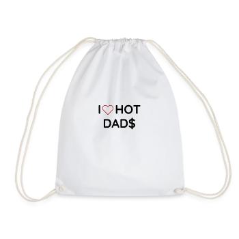 I love hot dads - Turnbeutel - Weiß - Vorne
