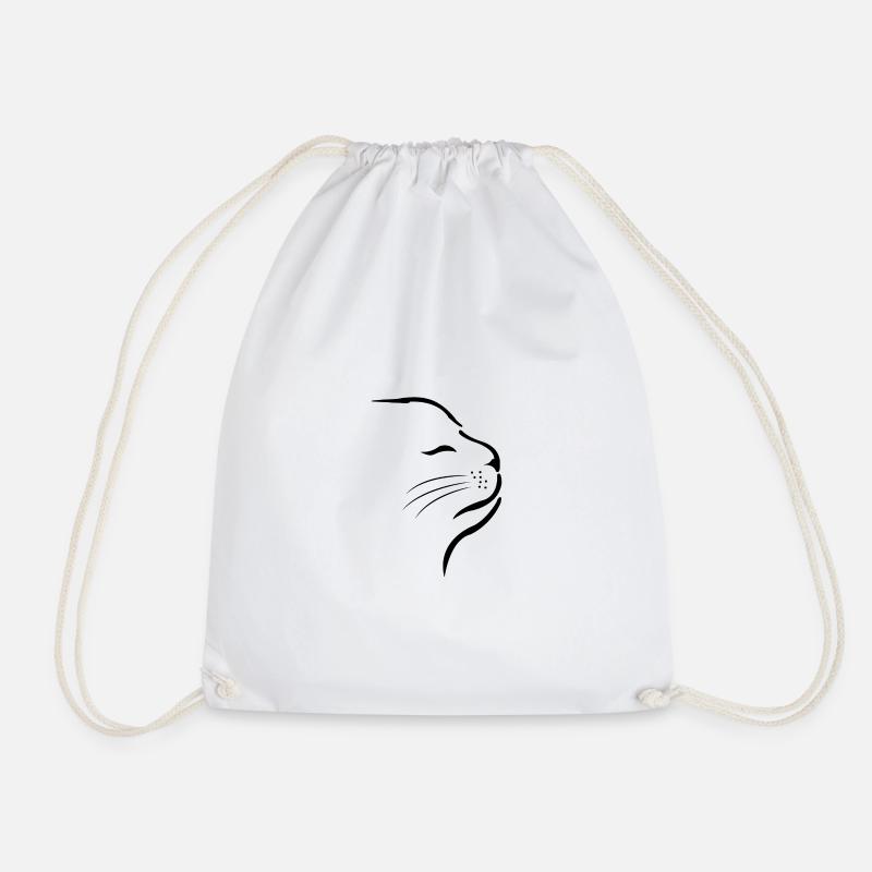 Cat Cats - Drawstring Bag - white