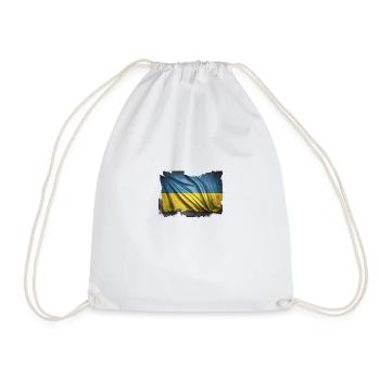Ukraine Flagge Fahne - Turnbeutel - Weiß - Vorne