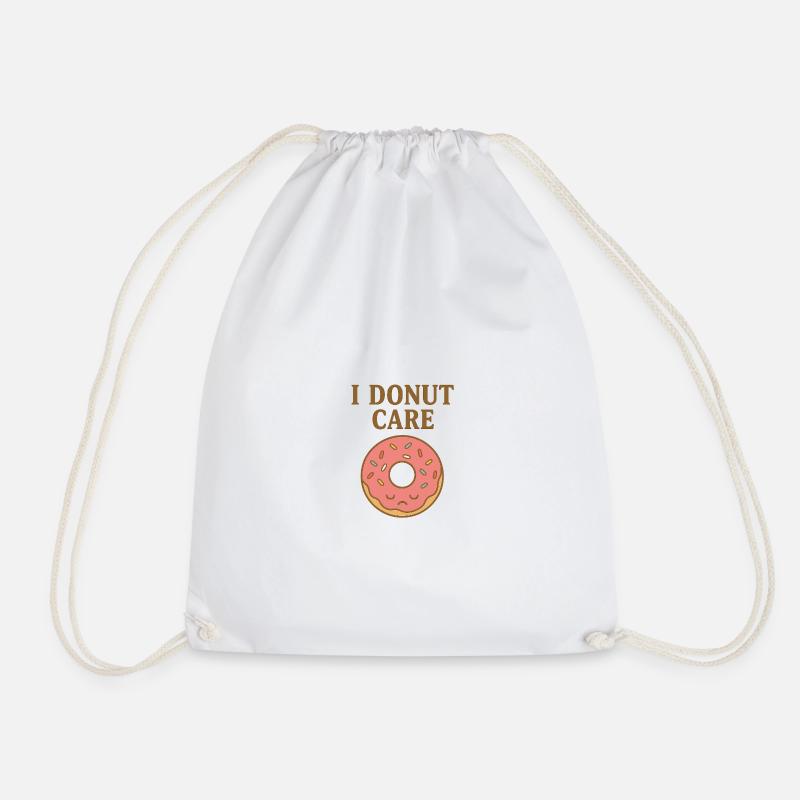 I donut care - Drawstring Bag - white
