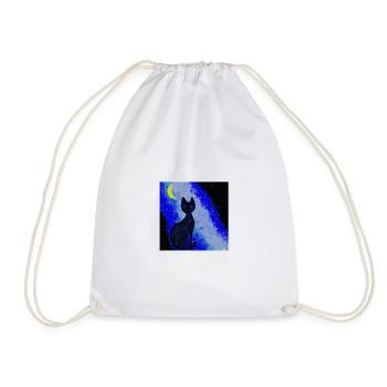 Blind Cat 25 - Drawstring Bag - white - Front