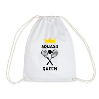 La Reine du Squash - Squash Queen - Sac de sport léger - blanc - Devant