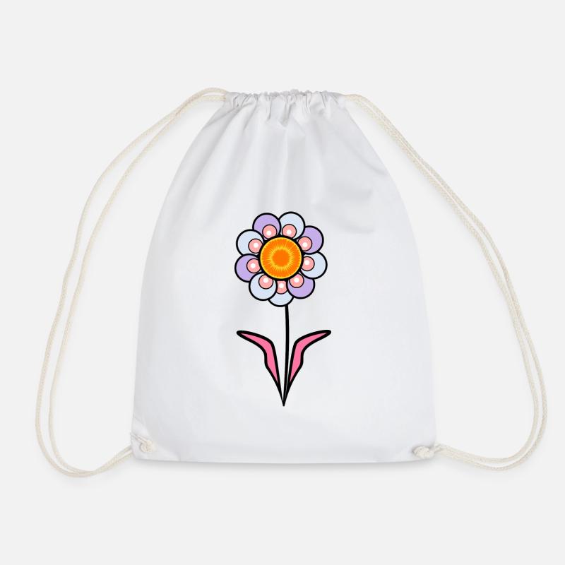 Blume - Turnbeutel - Weiß