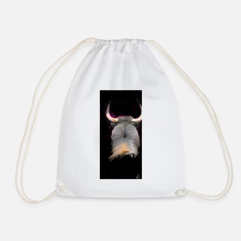 Evocation of the mighty Taurus, the light. - Drawstring Bag - white