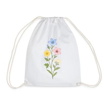 Trio aquarelle de fleurs sauvages - Sac de sport léger - blanc - Devant