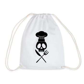 Cook's Skull (Schwarz) - Turnbeutel - Weiß - Vorne