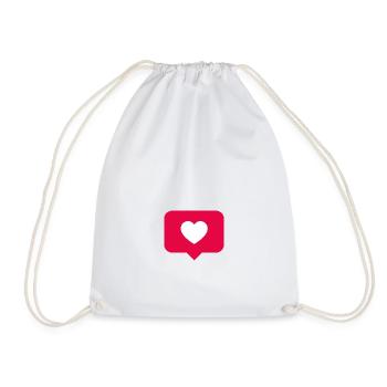 Coeur Instagram comme - Sac de sport léger - blanc - Devant