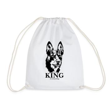 Australian Kelpie King of everything Wilsigns - Drawstring Bag - white - Front