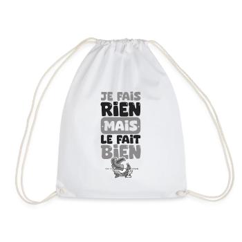 Retraite drôle je fais rein mais le fait bien - Sac de sport léger - blanc - Devant