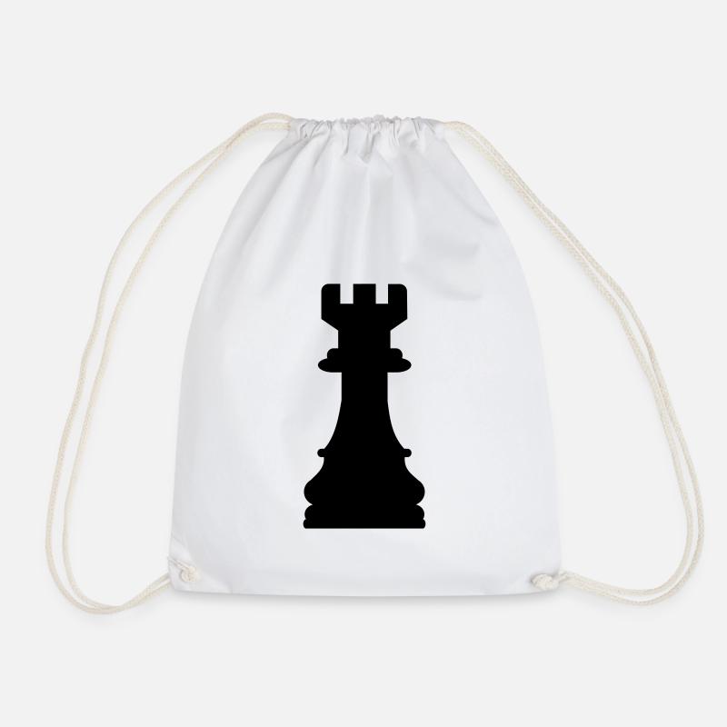 Schach Turm - Turnbeutel - Weiß