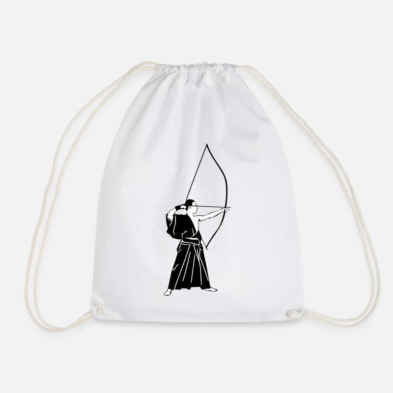 Kyudo - Japanisches Bogenschießen - Turnbeutel - Weiß