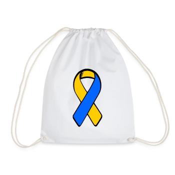solidarity with ukraine awareness - Drawstring Bag - white - Front