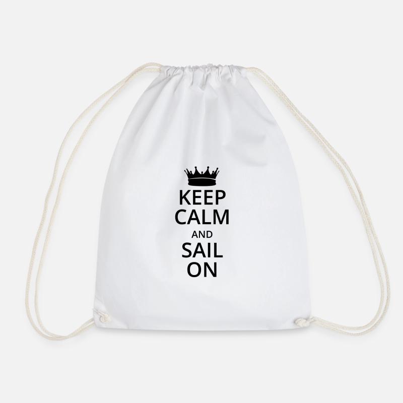 Keep calm and sail on - Turnbeutel - Weiß